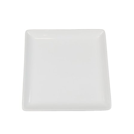 Firkantet porcelænstallerken - Elegant - 6-pack
