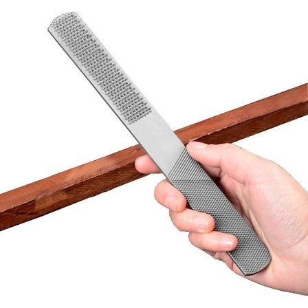 Trefil med 4 sider, Premium kvalitet, Høykarbon håndfil og rund rasp, halvrund flat & nålfil, sett med trefiler for sliping av tre og metallverktøy