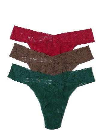 Hanky Panky | Hanky Panky Signature Lace, Low Rise Thong, 3 Pack Boxed | ONE SIZE