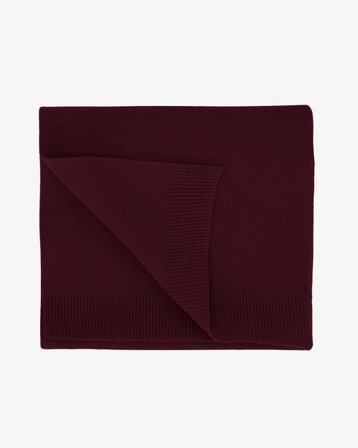 Merino Wool Scarf - Oxblood Red - Female - One Size