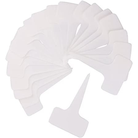 200 st. Plastväxtmarkörer, T-formade etiketter, klistermärken