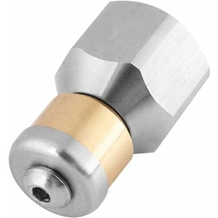 (pow yeah!) TS-Roterende rengøringsmundstykke 3/8'' BSP Afløbstryk Rengøringsslange Mundstykke i rustfrit stål