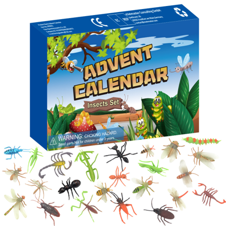 Figur Mysterie Blind Box, 24-pak - Bland & Match Samlefigurer & Tilbehør - Gave & Festfavorit Sæt til Børn insect 24pcs