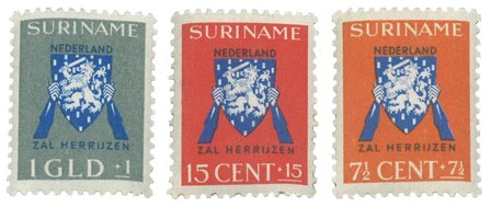 Suriname 1941 - NVPH 197/99 - Ubrugt