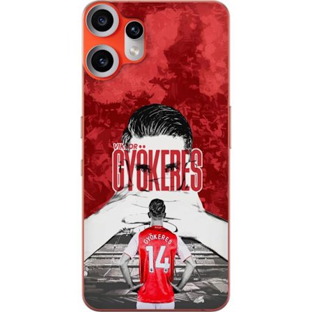 Yhteensopiva Puhelinkuori Nothing Nothing CMF Phone 2 Pro Viktor Gyökeres Red Passion Design, jalkapallosta inspiroitunut taide vahvalla energialla,