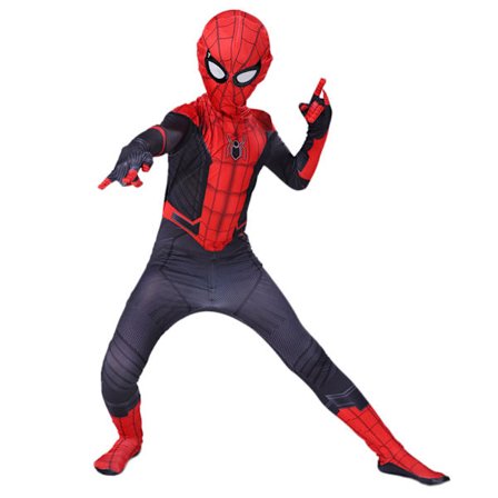 Lasten poikien Spiderman-asu Fancy Mekko Cosplay-bileet Halloween -