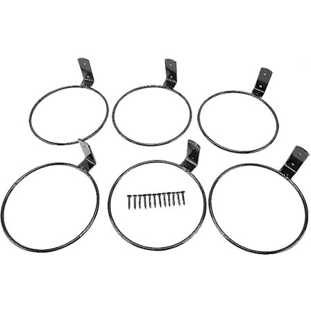 Veggplanteholder 6 tommer Blomsterpotteholder Brakett Ring Veggmontert Metall Plante Kroker Henger Veggbrakett Veggplante Krok for Balkong Hjem Hage