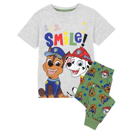 Paw Patrol Pojkar Smile Pyjamas Set 3-4 År Grön/Brun/Vit