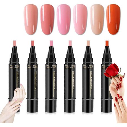 Nagellackspennor, 36 Färger Nagellack Gel Penna 5 ml, 3-i-1 Gel Nagellack Penna, Soak Off UV LED Nagellack Nagelverktyg För Kvinnor 
