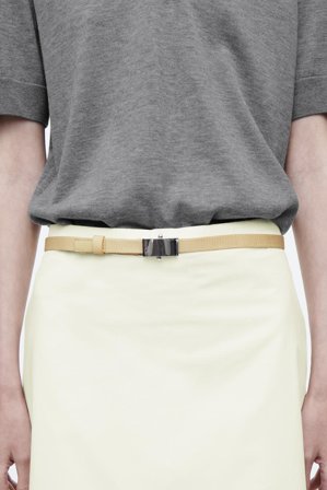 COS Damen Schmaler Gürtel - Gelb