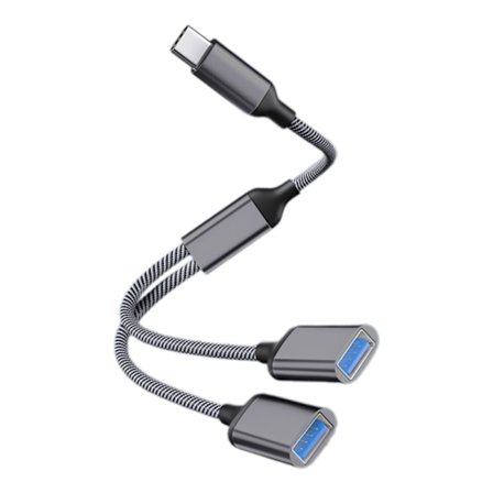 USB splitterkabel, type C han til 2 hun forlængerledningsstik, USB-port Hub Data & Oplader Power Split Adapter