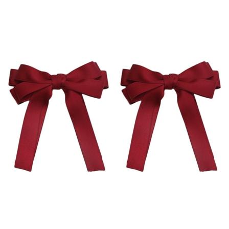 2 STK Sløyfe Hårklemmer Hårnåler RØD red