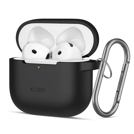 Tech-Protect AirPods 4 Skal Silikon Hook Svart