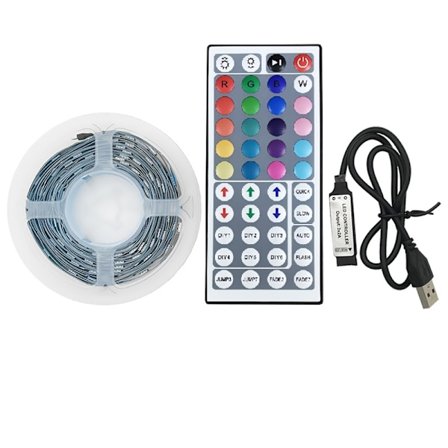 44-tangenters infraröd kontroll + LED-remsor kit - Vit