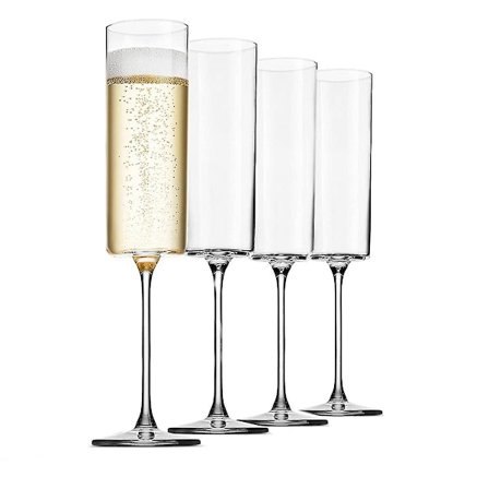 Champagneglas 4-pack 17 cl Champagneglas 4-pack, Premium Fyrkantig Kant Blåst Vinglas Det Bästa[mo]