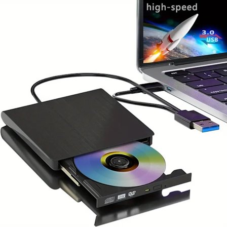 Extern CD/DVD-läsare för Laptop USB 3.0 Portabel RW Optisk Läsare/DVD-spelare
