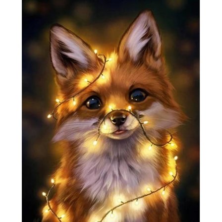 Diamond Painting 30x30 cm Räv Diamantmålning DIY