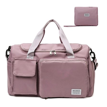 Suurikokoinen kokoontaitettava matkakassi, kevyt vedenpitävä matkalaukku viikonloppureppu 35L säädettävä kuiva- ja märkäosasto urheilukassi