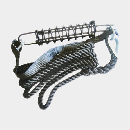 Bryggförtöjning med fjäder, säkerhetsband & 16mm 5m lina