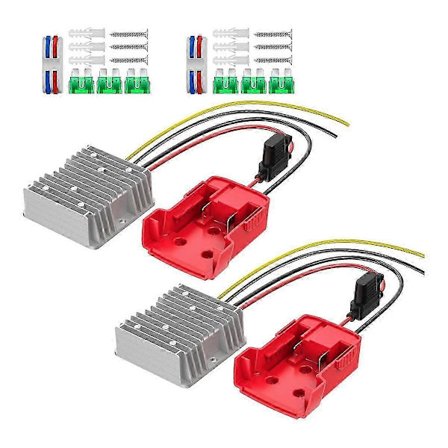 2-pack 18V till 12V Step Down Converter för Milwaukee M18 Power Wheel Adapter DC 12V 20A 240W Buck Con
