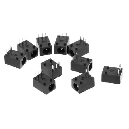 10 stk Dc-003 3,5x1,3 mm til DC strømforsyningsjack-stikkontakt 3-polet panelmonteret stik