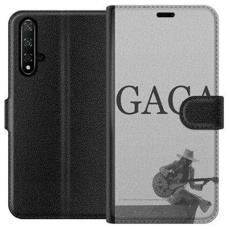 Yhteensopiva Lompakkokotelo Honor 20 Stitch ympäröity mustikoilla söpössä kawaii-tyylisessä nallekarhussa