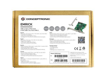 CONCEPTRONIC Emrick Usb 3.2 Gen 2 Pcie