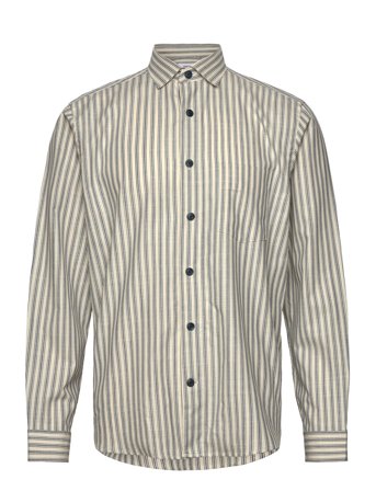 Lindbergh | Striped Cotton Shirt L/S | S