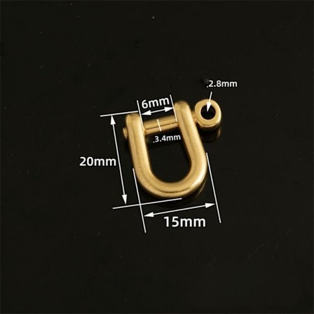 Karbinhake D Bow Staples 6MMSTYLE 2 STYLE 2 6mmStyle 2