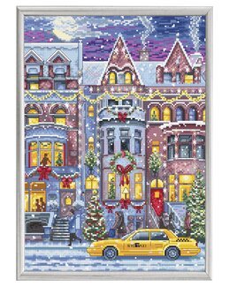 Kirjontapakkaus Taulu Joulukatu-LetiStitch