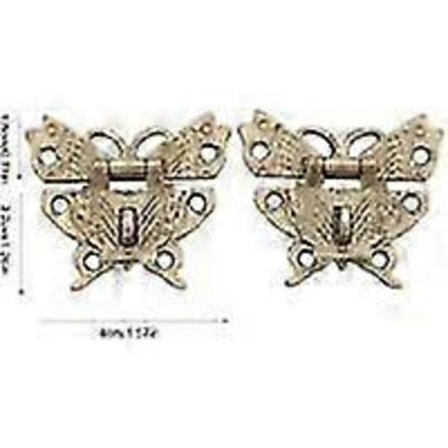 2 stk. Vintage Kasse Lås Retro Lås Sommerfugl Form Dekorativ Lås Hængelås Lås til Skab Smykkeskrin