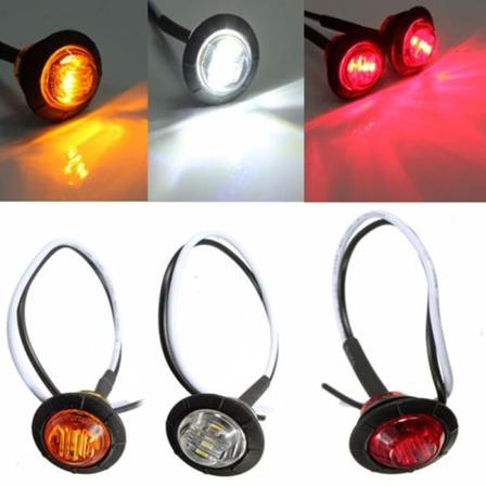 3kpl-3LED pienet pyöreät valot kuorma-auton sivuvalot perävaunun lavalle RV DOT takavalot 3/4 tuumaa