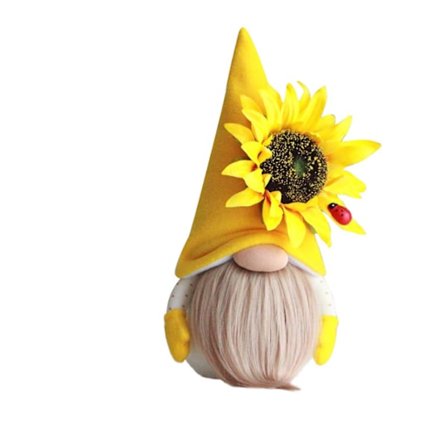 Ansiktslösa docka bi solros söta docka ornament