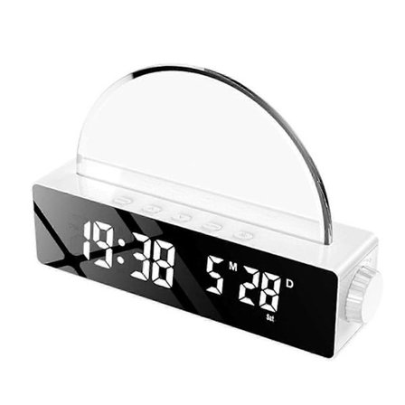 Väckarklocka med soluppgångslampa, Wake Up Light Dawn Simulator, sänglampa med färgskiftande ljus kompatibel med sovrum