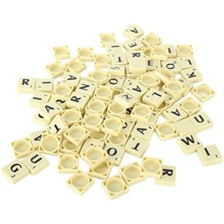 100 stk Træ Scrabble Bogstaver, Scrabble Bogstaver til Håndværk, DIY