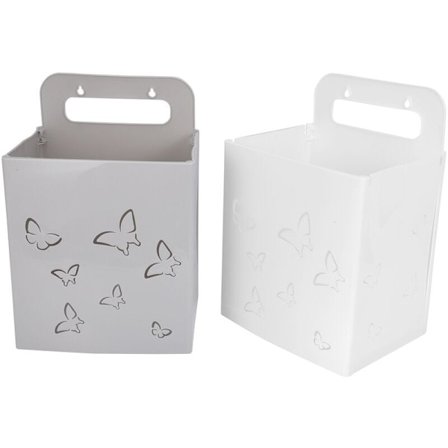 Vasketøjskurv Foldbar Vasketøjskurv, Hængende Vasketøjskurv med Håndtag Opbevaringskurv (Grå X2)