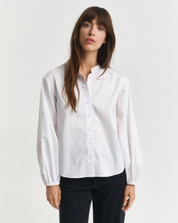 GANT Damen Bluse aus Baumwollsatin (44) Weiß