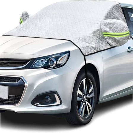 235x150cm Premium Anti-Frost Vindusbeskyttelse for Bil Front- og Sidevinduer Beskyttelse Stort Vindtett Solskjerm for Biler og SUV-er