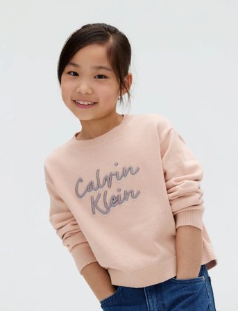 Calvin Klein Logo Metallic Intersia - Pink - 170