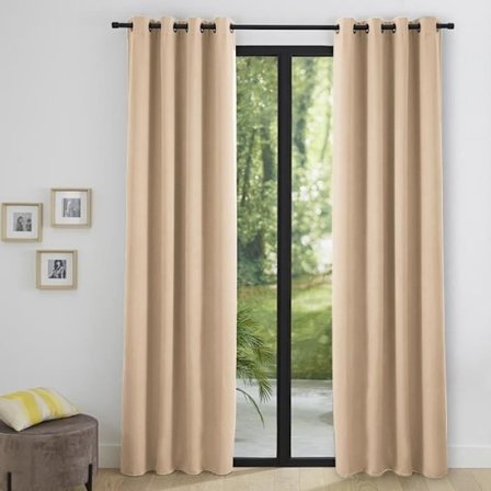 Beiget lämpöä eristävät pimennysverhot, 140 x 260 cm, 2 kpl