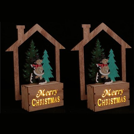 Julebordsnatlampe Julemand Elg Mønster