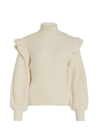 Vibooba Frill Pullover /B Beige Vila