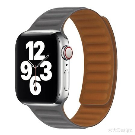 Kompatibel med Apple Watch-reim 49 46 45 44 42 41 40 38 mm, dobbeltsidig magnetisk silikonreim for iWatch Ultra SE-serien, svart, (38–41 mm)