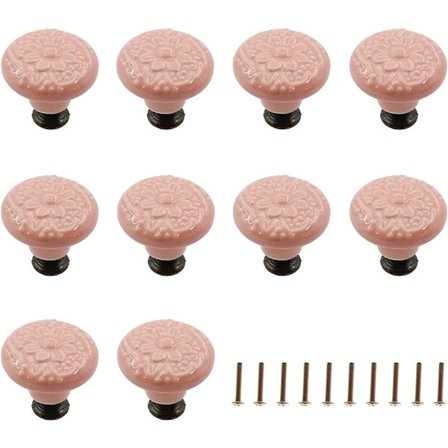 10 Pakke Keramiske Knotter, Dekorative Knotter, Skuffskap