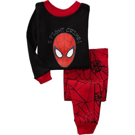 2-pack Spider-Man pyjamas för barn, supermjuk t-shirt och byxor, storlek 120 cm