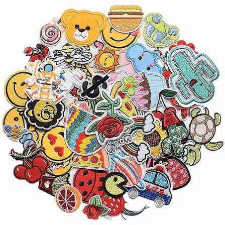 60 Styk Strygemærker - Strygemærker til Tøj, Hatte, Jeans, T-shirts, Rygsække DIY til Børn og Voksne