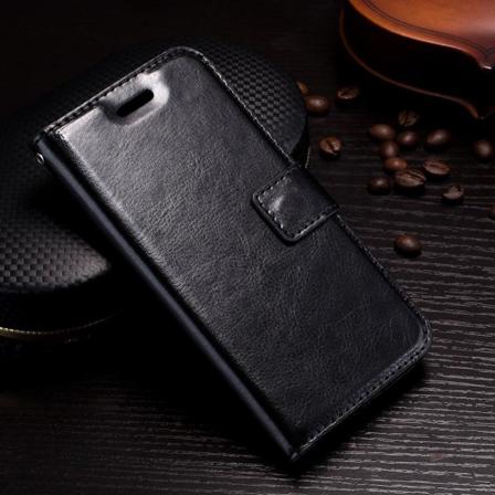 Crazy Horse Plånbokfodral Till Iphone X & Xs - Svart Black