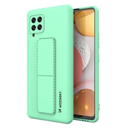 Wozinsky Kickstand-etui silikoneetui med stativ til Samsung Galaxy A42 5G mint