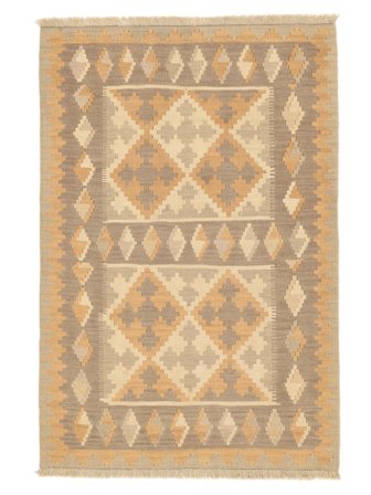 Ljus Nomad Kelim Matta Handvävd 104X152 Orange/Brun Persien