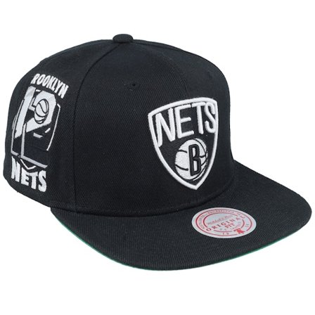 Mitchell & Ness - NBA Schwarz snapback Cap - Brooklyn Nets Side Jam Black Snapback @ Hatstore